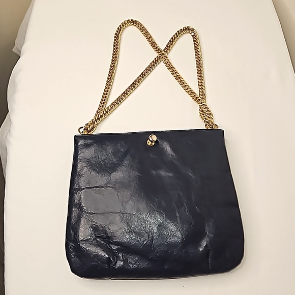 Vintage Ruth Saltz cougar head navy blue gold chain strap - Picture 11 of 13